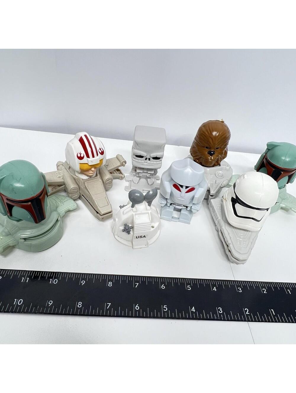Burger King Star Wars Transformers Minecraft Toy Lot Boba Fett Megatron
